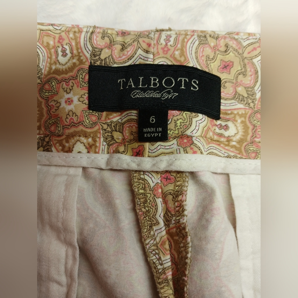 Talbots Signature Women's Pants Size 6 | Paisley Medallion Print | - Picture 3 of 11